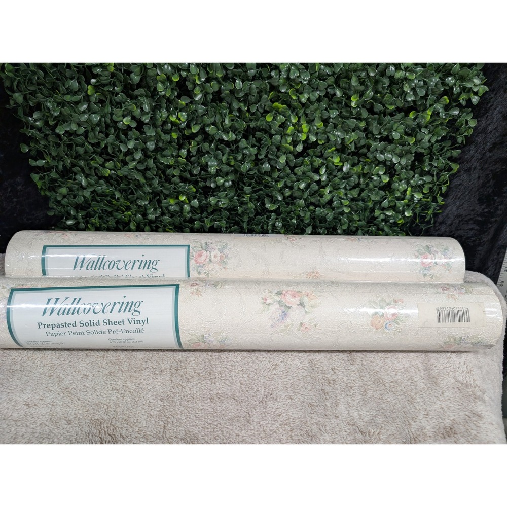 Brewster Wallcoverings Floral Embossed Vinyl Wallpaper 2 Rolls Made in Italy